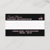 Reinigungsdienst Haushaltshilfe Janitorial Visitenkarte (Rückseite)