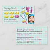 Reinigungsdienst Janitorial Lady Sale Geschenke Rabattkarte (Vorne/Hinten)
