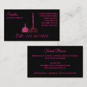 Reinigungsdienst Janitorial rosa Funkeln mädchenha Visitenkarte (Vorne/Hinten)