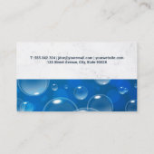 Reinigungsdienst Lady | Seifenblasen Visitenkarte (Rückseite)