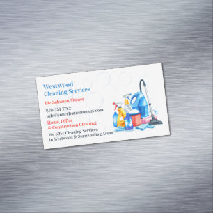 Reinigungsdienst Magnetische Visitenkarte