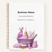 Reinigungsdienst rosa notizblock (Vorderseite)