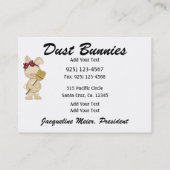 Reinigungsdienst - SRF Visitenkarte (Rückseite)