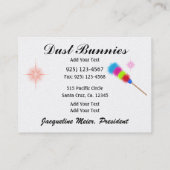 Reinigungsdienst - SRF Visitenkarte (Rückseite)