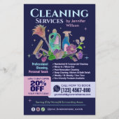 Reinigungsdienste - Aquarellbilder Flyer (Vorne)