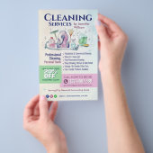 Reinigungsdienste - Aquarellbilder Flyer (Handgriff)