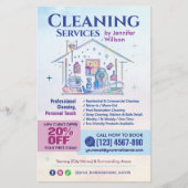 Reinigungsdienste - Aquarellbilder Flyer (Vorne)