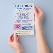 Reinigungsdienste - Aquarellbilder Flyer (Handgriff)