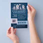 Reinigungsdienste - Aquarellbilder Flyer (Handgriff)