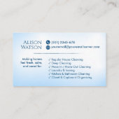 Reinigungsdienste - Art Visitenkarte (Rückseite)