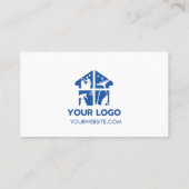 Reinigungsdienste Benutzerdefiniertes Logo Einfach Visitenkarte (Rückseite)