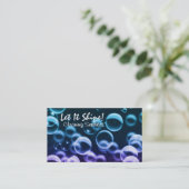 Reinigungsdienste Blasen dunkle Visitenkarte (Stehend Vorderseite)