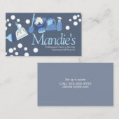 Reinigungsdienste Blauer Visitenkarte (Vorne/Hinten)