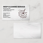 Reinigungsdienste | Broom Sweep-Logo Visitenkarte (Vorne/Hinten)