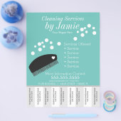 Reinigungsdienste Business Tee Off Strips Flyer (Einzeln)