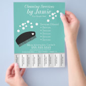 Reinigungsdienste Business Tee Off Strips Flyer (Hand)