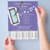 Reinigungsdienste Business Tee Off Strips Flyer A (Hand)