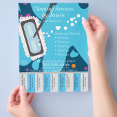 Reinigungsdienste Business Tee Off Strips Flyer B (Hand)