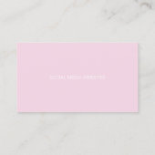 Reinigungsdienste Duster Pink Business Card Visitenkarte (Rückseite)