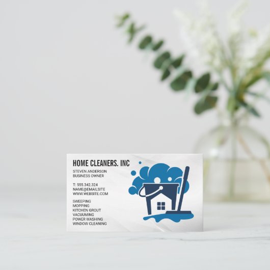 Reinigungsdienste | Entschärfungs-Tools Visitenkarte (Stehend Vorderseite)
