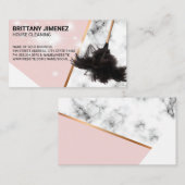 Reinigungsdienste | Feather Duster | Glitzern Visitenkarte (Vorne/Hinten)