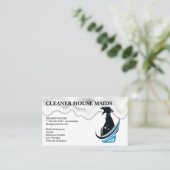 Reinigungsdienste | Flaschengrübe-Logo Visitenkarte (Stehend Vorderseite)