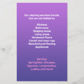 Reinigungsdienste Flyer (Hinten)