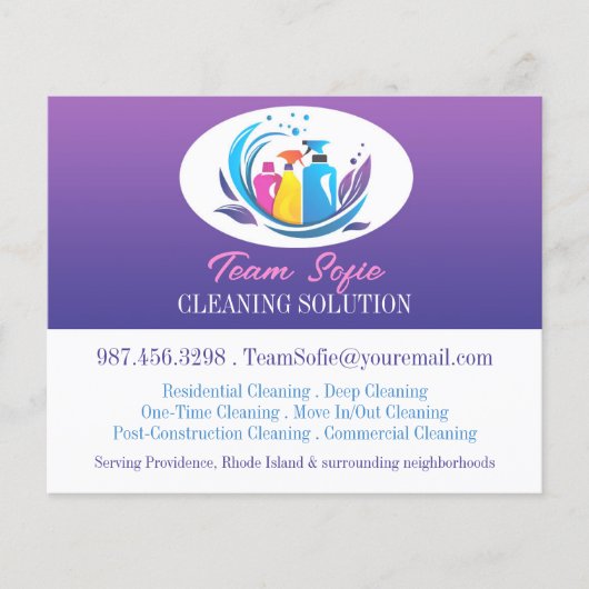 Reinigungsdienste Flyer (Vorne)