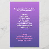 Reinigungsdienste Flyer (Hinten)