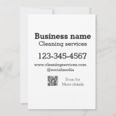 Reinigungsdienste fügen E-Mail-Adresse der Nummer Einladung (Rückseite)