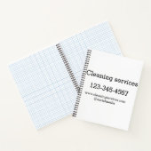 Reinigungsdienste fügen E-Mail-Adresse der Nummer Notizblock (Innenseite)