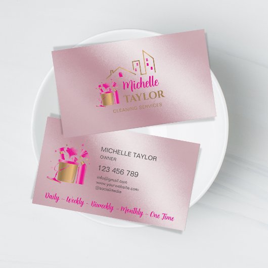 Reinigungsdienste für berufliches Haus und Büros Visitenkarte