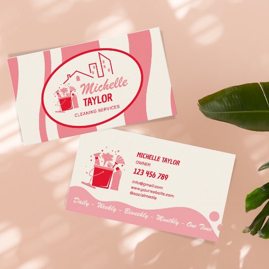 Reinigungsdienste für berufliches Haus und Büros Visitenkarte