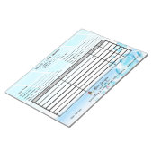 Reinigungsdienste für Dienstarbeit Notizblock (angewinkelt)