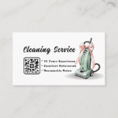 Reinigungsdienste für grünes Vakuum Visitenkarte (Vorderseite)