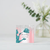 Reinigungsdienste für Haushaltshäuser Logo Grau Tr Quadratische Visitenkarte (Stehend Vorderseite)