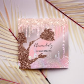 Reinigungsdienste für Haushaltshäuser Tropfen Logo Quadratische Visitenkarte