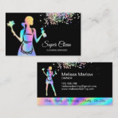 Reinigungsdienste für Holographische Haushaltshilf Visitenkarte (Vorne/Hinten)