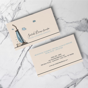 Reinigungsdienste für Janitorial Maid Blush House Visitenkarte