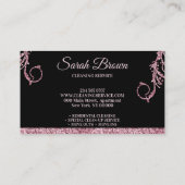 Reinigungsdienste für klassische Haushaltshilfe Visitenkarte (Rückseite)