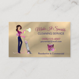 Reinigungsdienste für niedliche Cartoon Visitenkarte