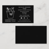 Reinigungsdienste für Social Media House Janitoria Visitenkarte (Vorne/Hinten)