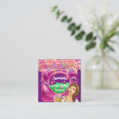 Reinigungsdienste für Waschmaschinen QRCode Quadratische Visitenkarte (Stehend Vorderseite)