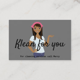 Reinigungsdienste Grau Pink Visitenkarte