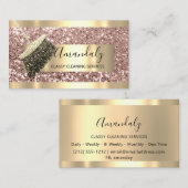 Reinigungsdienste Haushaltshaus Behaltend Gold-Ros Visitenkarte (Vorne/Hinten)