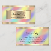 Reinigungsdienste Haushaltshaus Behaltend Holograp Visitenkarte (Vorne/Hinten)