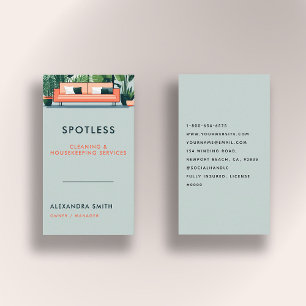 Reinigungsdienste Haushaltshilfe Beruflich Visitenkarte