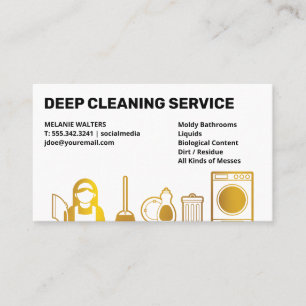 Reinigungsdienste   Haushaltshilfe   Cleaner-Icons Visitenkarte