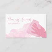 Reinigungsdienste Haushaltshilfe Glitzer Rosa Visitenkarte (Vorderseite)