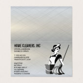 Reinigungsdienste | Haushaltshilfe | Janitor Visitenkarten (Außenseite Aufgefaltet)